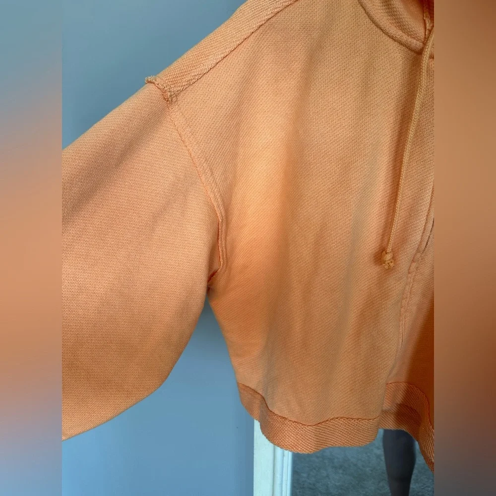 Aerie Orange Cropped Beach Party Zip up hoodie, size large, oversized - Picture 4 of 9